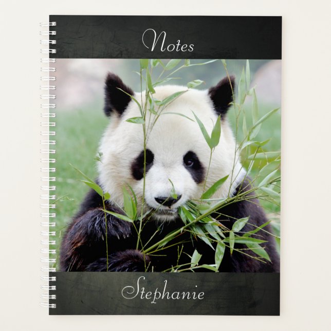 Agenda Panda gigante fotográfico do notebook, animais 04. (Frente)