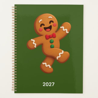 Agenda Pão de gengibre feliz dançando Natal | Personaliza