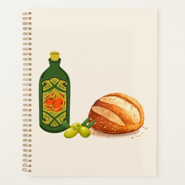 Agenda Pão e azeite minimalista (Frente)