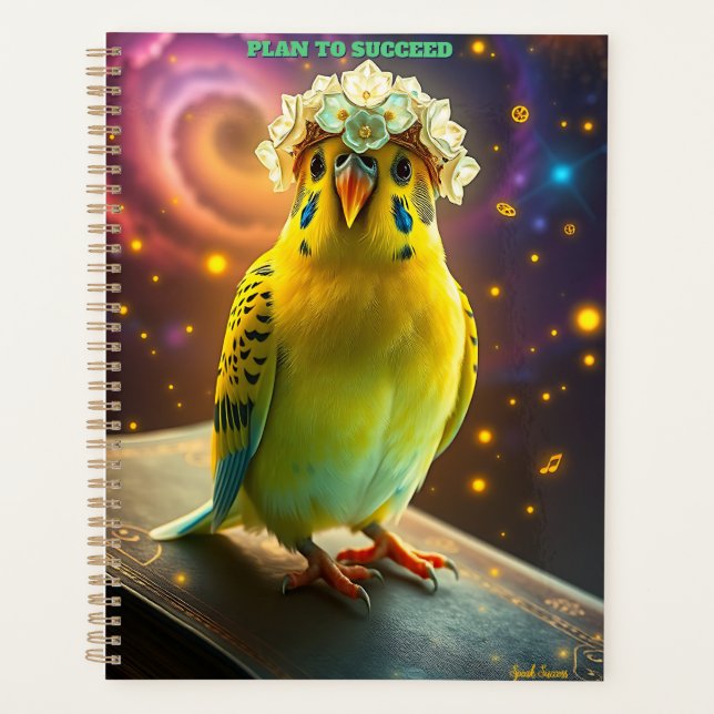Agenda Papagaio com Coroa Dourada (Frente)