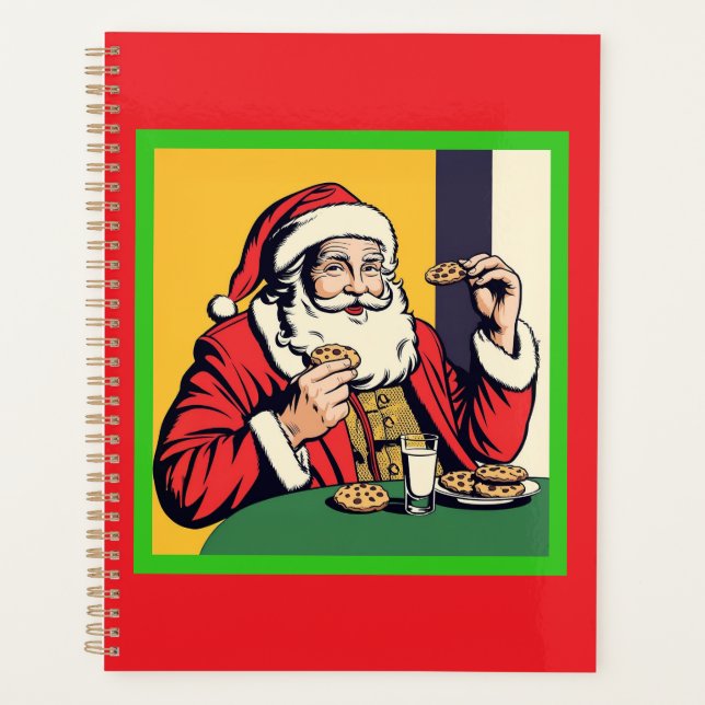 Agenda Papai Noel Aproveitando Um Snack (Frente)