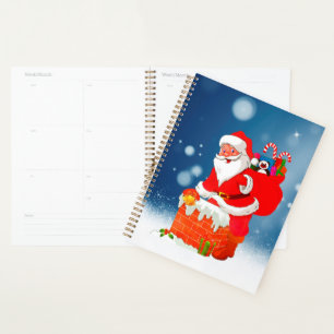 Agenda Papai Noel Bonito com Gift Bag Snow Star