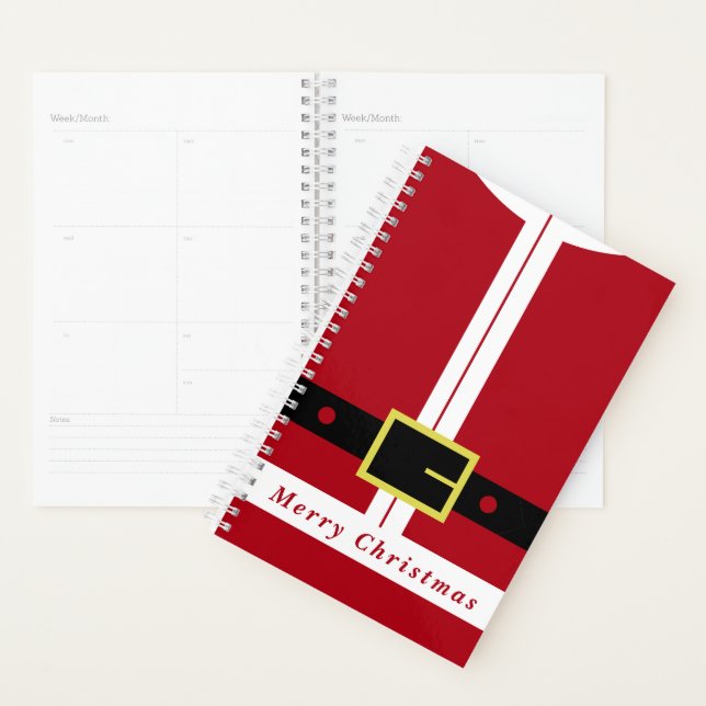 Agenda Papai noel de Natal Engraçado Planner (Exibição)