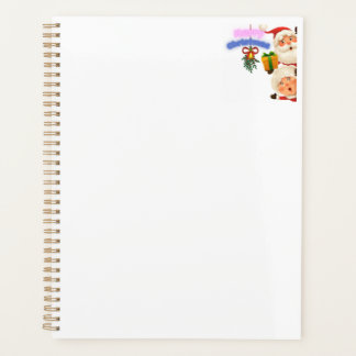 Agenda Papai Noel e Sra. Claus Fofo Feliz Natal Saudação 