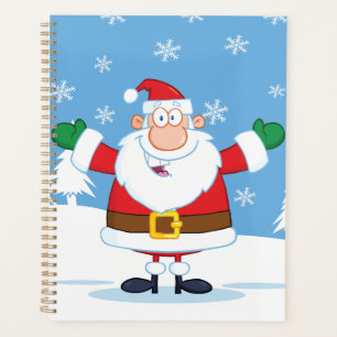 Agenda Papai Noel em Cena de Inverno Nevado
