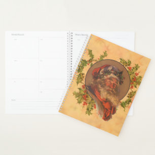 Agenda Papai Noel Leyendecker Antigo Vitoriano
