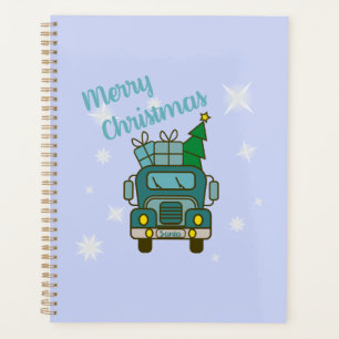 Agenda Papais noeis de frente de caminhão Feliz Natal