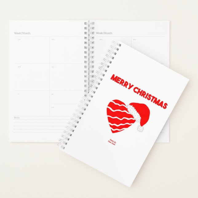 Agenda Papais noeis de natal Heart Small Planner (Exibição)