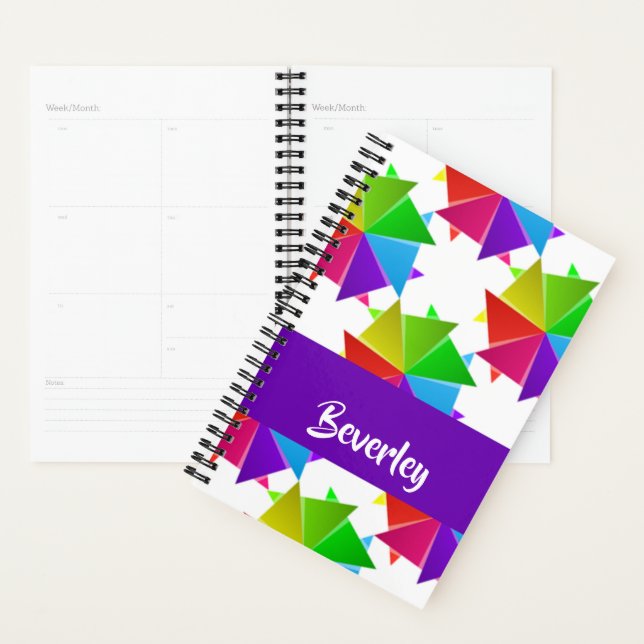 Agenda Papel colorido dobrado em branco (Exibição)