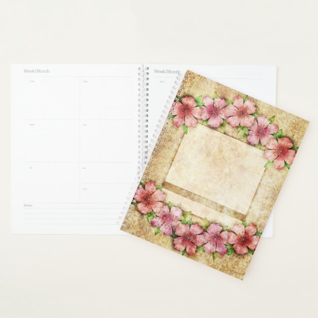 Agenda Papel de parede floral antigo (Exibição)