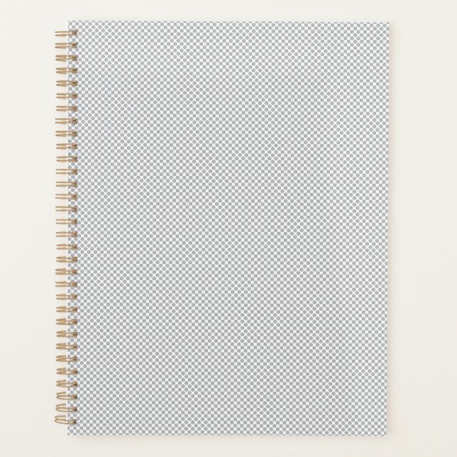 Agenda Papel de Presente Cinza com Padrão de Natal Modern (Frente)