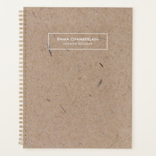 Agenda Papel Kraft Russo Moderno Minimalista