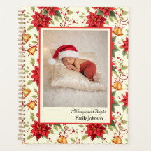 Papelaria Floral de Natal Retro Personalizada 