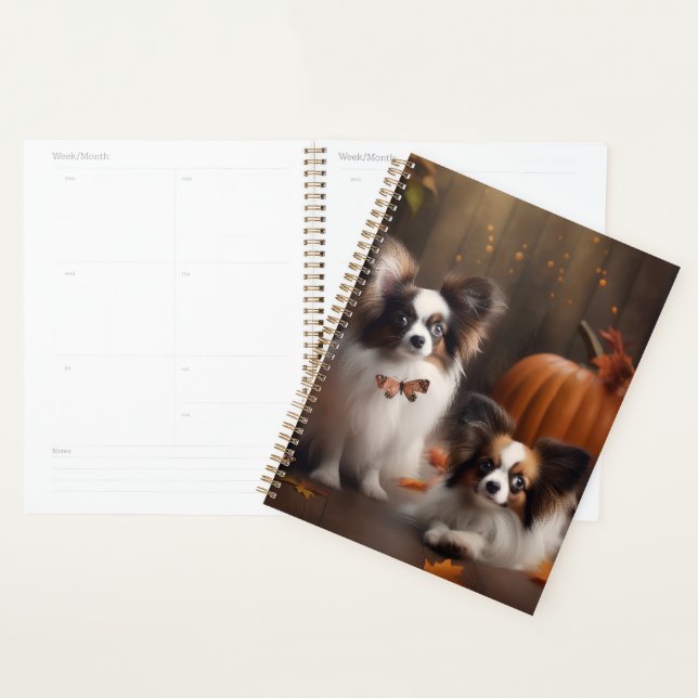 Agenda Papillon Puppy Autumn Delight Pumpkin (Exibição)
