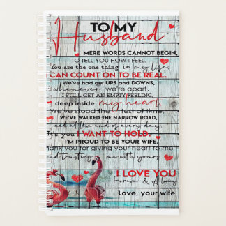Agenda Para a minha letra de marido | Flamingo Bonito Pre