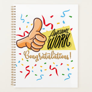 Agenda parabéns de trabalho awsome