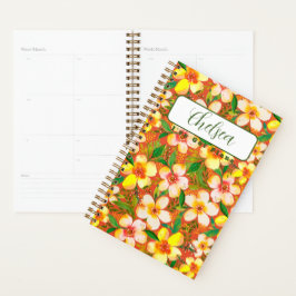 Agenda Paradiso Personalizado Calido Tangerina Floral
