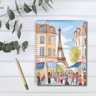 Agenda Paris França Torre Eiffel Aquarela Europa