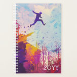 Agenda Parkour Free Running Modern Sport<br><div class="desc">A impressão de um artista moderno sobre o esporte extremo popular de parkour sendo praticado numa colorida rua urbana de trás. Criado pelo Evco Studio www.zazzle.com/store/evcostudio</div>