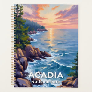 Agenda Parque Nacional Acadia Pintura de viagem de arte