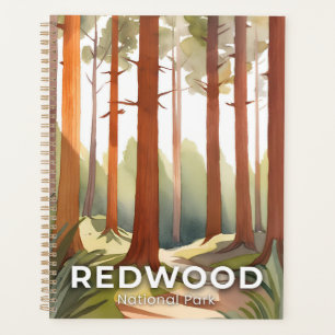 Agenda Parque Nacional Redwood Arte de Viagem em Aquare