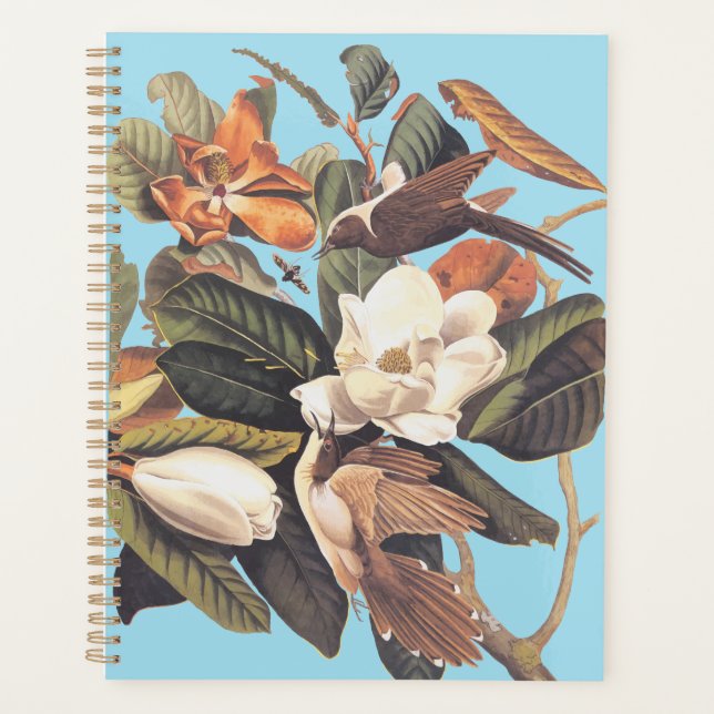 Agenda Pássaro Cuckoo Negro Cobrado (Frente)