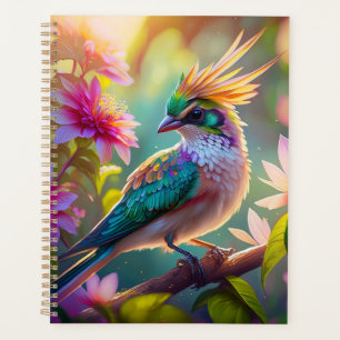 Agenda Pássaro da Fantasia da Finch com Cabeça Verde Deit
