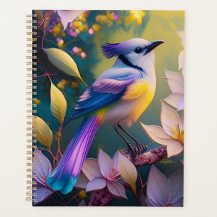 Agenda Pássaro de Fantasia Amarelo Violet Tufado