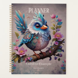 Agenda Pássaro fantasma majestoso sentado em um galho