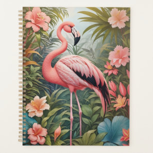 Agenda Pássaro Flamingo Tropical Rosa Gordo