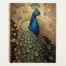 Pássaro Peacock Ouro Elegante