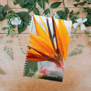 Agenda Pássaro Tropical do Casamento Floral do Paraíso