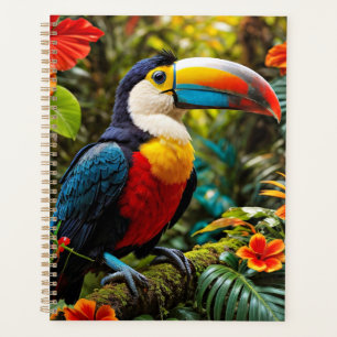 Agenda Pássaro tucano colorido