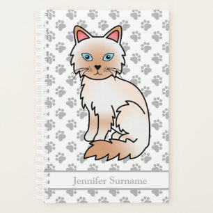 Agenda Pássaro Vermelho / Ragdolas Gato E Patas E Texto
