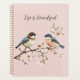 Agenda Pássaros Azuis Flor de Cerejeira 