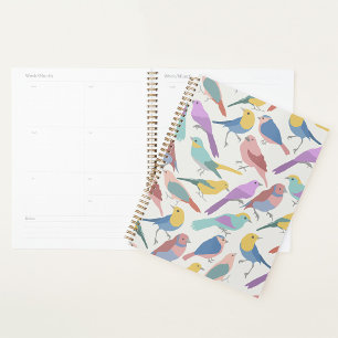 Agenda Pássaros Juntos Planner Espiral