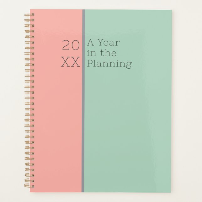 Agenda Pastas leves personalizadas, Pêssego suave, Mista  (Frente)