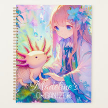 Pastel Anime uma Axolotl Personalizada