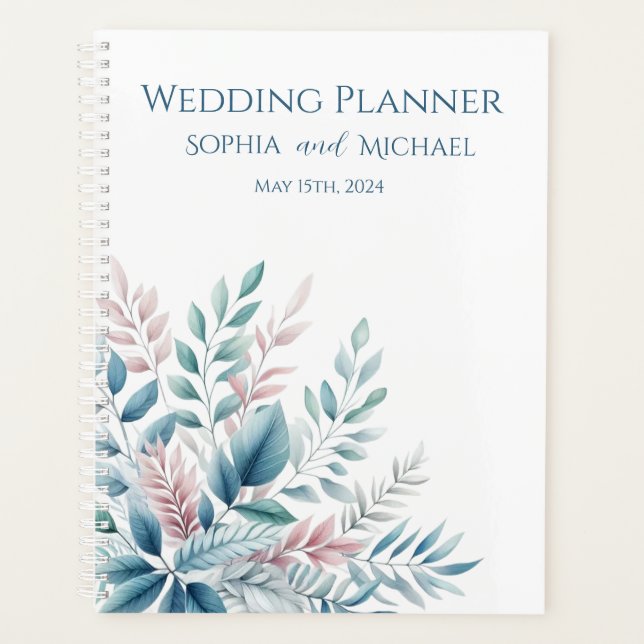 Agenda Pastel Botanical Wedding Planner (Frente)