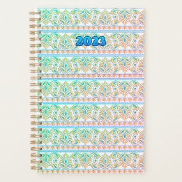 Agenda Pastel Embroidery Beltily Boho 2023 Planner