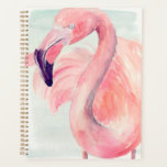 Agenda Pastel Flamingo<br><div class="desc">"Pastel Flamingo I",  por Jennifer Paxton Parker. Possui um flamingo próximo com cores pastel mutadas.</div>