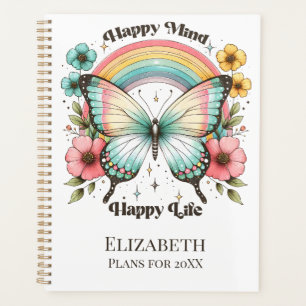 Agenda Pastel Hippie "Feliz Mente Feliz Vida"