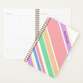 Agenda Pastel multicolorido personalizado distribuído