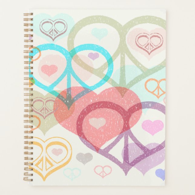 Agenda Pastel Peace & Love Planner (Frente)
