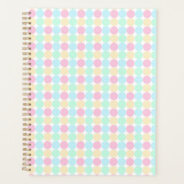 Agenda Pastel Polka Dot Hardcover Spiral Planner