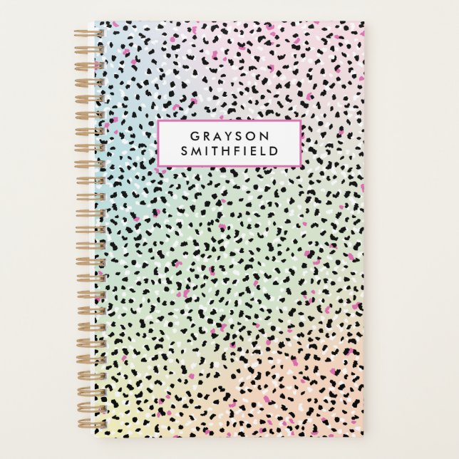 Agenda Pastel Rainbow Leopard Print (Frente)