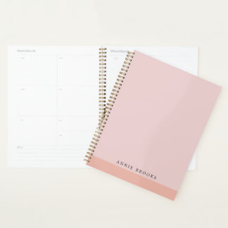 Agenda Pastel Rosa minimalista personalizado 2023