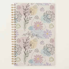Agenda Pastel Wildflower Collage – Chic Floral Geometric 