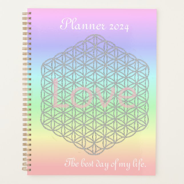 Agenda Pastell Mandala Love Silver planner (Frente)
