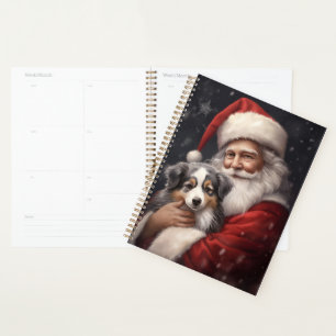 Agenda Pastor Australiano com Papai Noel Natal